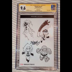 Fantastic Four #5 CGC 9.6 - B&W Sketch Variant - signed by Skottie Young